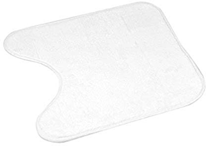 douceur d'intérieur, Tapis Contour Wc (45 x 45 cm) Vitamine Blanc, Microfibre