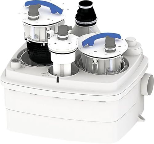 SFA - Sanicubic 2 Classic - Station Relevage Eaux Usées - A Poser - 2 Moteurs - Technologie Dilacération - Usage Intensif - 5 Entrées - Local Commercial - 65,7 x 51,7 x 49,5cm - 1500W - Made In France