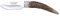 Joker CC57 Outdoor Couteau de Cou Mixte Adulte, Marron (Bois de cerf), 75 mm