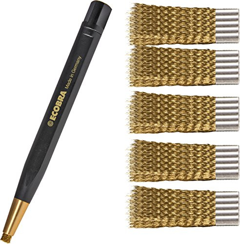 Ecobra Radierstift (Pinselstift + 25 Ersatzradierer, Messingdrahtradierer)