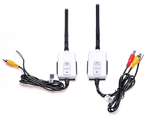 PolarLander Car 2.4G Inalámbrico AV Cable Transmisor y Receptor para Autobús Car Video Monitor Truck Reversión Vista Posterior Cámara de Reserva 200 m Alcance