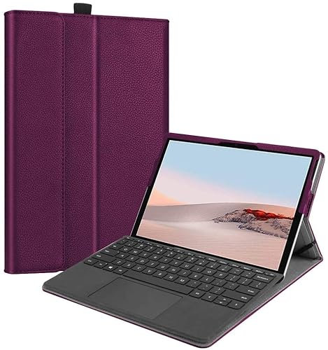 Fintie Hülle für Microsoft Surface Go 4/3/ 2/1 (2023 2021 2020 2018) 10 Zoll Tablet, Multi-Sichtwinkel Schutzhülle, Type Cover Kompatibel, Lila
