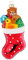 MAGIC Christbaumschmuck Weihnachtskugeln Figuren Glas mundgeblasen Weihnachtskugeln Weihnachtsschmuck Baumkugeln Baumschmuck,Weihnachtsstrumpf, Glas, 13 cm, Serie Merry Red
