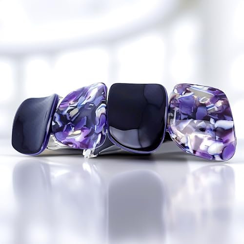 Barrette Cheveux Femme Chic violette 9 cm/Pince Cheveux Epais Réglable Longue durrée/Pince Chignon Automatique Tendance/Grosse Pince Cheveux Femme/Accessoire Cheuveux Anti Glisse