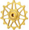 Sharplace 12T / 14T Schaltwerk-Riemenscheibe Aluminiumlegierung Jockey Wheel Schaltwerk-Riemenscheibe Fahrrad-Führungsrad-Riemenscheibe, 14T Gold