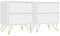 Yaheetech 2X Nachtschrank Nachttisch mit 2 Schublden Metallbeine Nachtkommode Besitelltisch Sofatisch Nachtkonsole für Boxspringbett, 40 x 50 x 57 cm