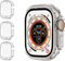iVoler 3 Pezzi Cover e Pellicola Protettiva per Apple Watch Ultra 2 / Apple Watch Ultra 49mm, Copertura Completa Custodia Trasparente, Sottile Morbida TPU Protezione Schermo Anti-Graffio iWatch Case