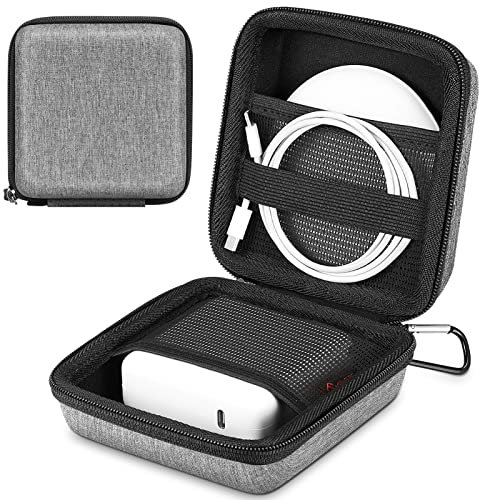 FINPAC Hartschalen Tasche für MacBook Ladegerät, Kleiner Elektronische Tasche für Laptop Zubehör, Magic Mouse, Kabel, Power Bank, USB Flash Disk Storage Tasche für Reise Arbeit (Grau)