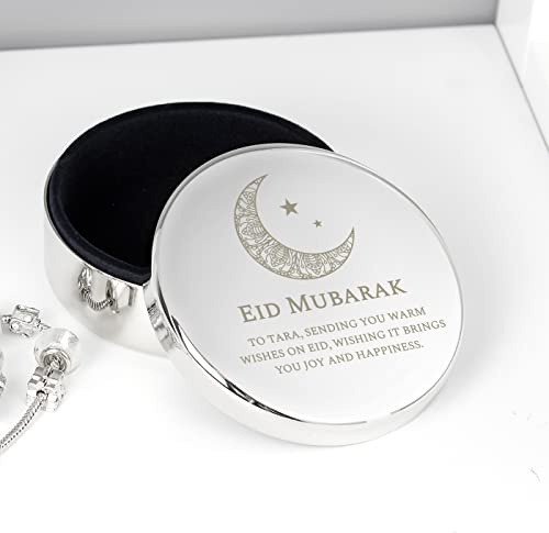 Custom Personalised Eid Round Trinket Box