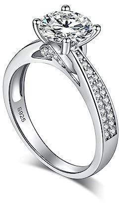 Ring Silber 925 Damen Ringe Silber Breiter Ring Zirkonia Ring Diamant Ring Damen Größe 57 Hochzeitsring Verlobungsringe Ehering Weißgold für Damen Ring Silber Stein