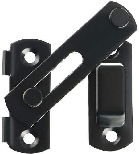 ZiYuya Cerradura de puerta corredera abatible, hebilla de pestillo de acero inoxidable, cierre de puerta de pantalla, gancho de bloqueo de puerta para jardín, baño, exterior, garaje, ventana, puerta