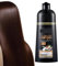 Haarfärbe-Shampoo Für Graues Haar, 500 Ml Dunkelbraunes Haarfärbe-Shampoo, Färbt Das Haar In Wenigen Minuten, Lang Anhaltende Farbe, Stimuliert Trockenes, Krauses Haar