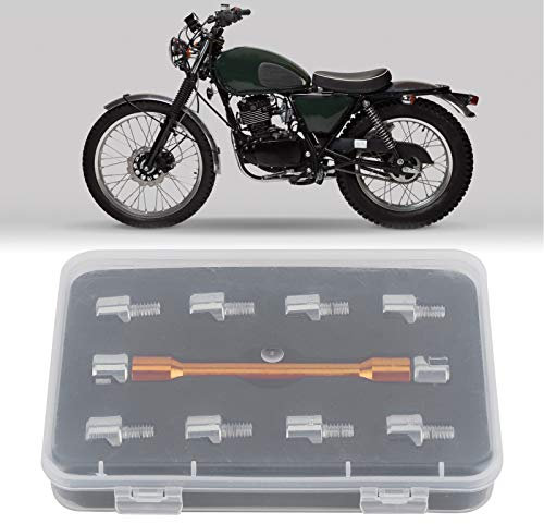 EIMSOAH Herramienta de Llave para Radios de Motocicleta, Juego de Llaves CNC de 5,0 a 6,8 de Longitud, 93 Mm/3,7 Pulgadas, Llave para Radios de Moto de Cross con Caja de Almacenamiento