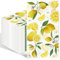 50 Gelb Zitrone Sommer Servietten, Watercolor Zitrone Blumen Sommer Deko Servietten, Papierservietten Bunt, Tasty Lemons Servietten Perfekt für Geburtstage, Partys, Hochzeiten, Kommunion und Feiern