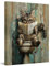 Leinwand Bilder Wanddeko Wc Badezimmer Deko Wandbilder Gäste Wc Badezimmer Bilder Wandbilder Lustige Niedliche Katze auf Toilette Kunstdruck Wandbild for Wall Art Wand Dekoration 30x40 cm mit Rahmen