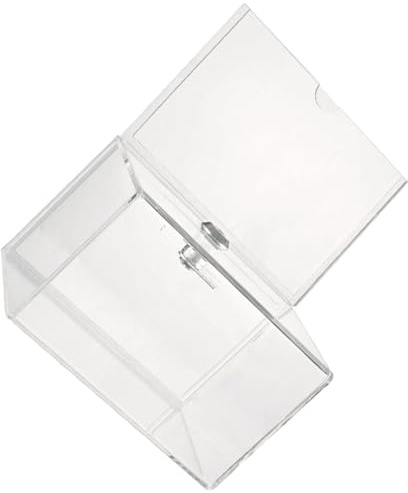 Veemoon Transparente Acryl Multifunktionsbox mit Schloss Durchsichtige Spendenbox und Vorschlagskasten für Verschiedene Anlässe mit Glatten Oberflächen und Geeignetem Fassungsvermögen