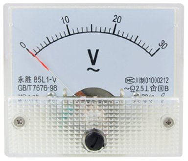 uxcell 85L1 AC 0-30V Rectangle Analog Volt Panel Meter Gauge