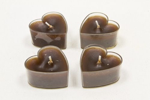 Unbekannt Cœur dans Marron – 4 Bougies Chauffe-Plats par unité de Vente