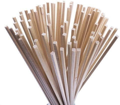 x50 Traditional Candy Floss Sticks 280mm X 3.5mm X 3.5mm Fairground by Yolli
