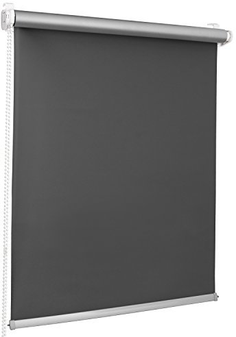 ROLLMAXXX Thermo Verdunkelungsrollo Klemmfix ohne Bohren (80 x 150 cm, Grau)