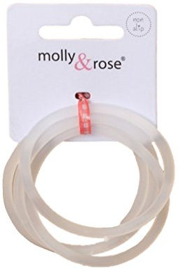 Set di 4 mini elastici antiscivolamento in silicone per capelli, trasparenti