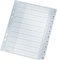 Leitz Plastikregister Zahlen 1-10, A5, PP, 10 Blatt, grau (12)