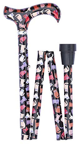 moderner Designer-Gehstock Chic-Derby-Faltstock Crazy Cats