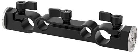 CAMVATE 15mm & 19mm Dual-Port Rod Clamp with M6 Rosette Mount for Shoulder Rig - 2310