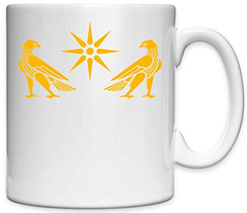 Yellow Roman Empire Eagles Artwork Bedruckte Keramikbecher Tasse