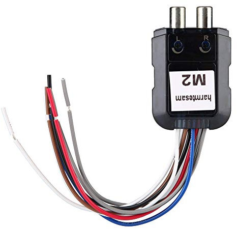 Yosoo 2-Channel High-to-Low Converter, Speaker Level Adapter for Car Stereo Subwoofer with Power Amplifier Control Wire