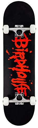 Birdhouse Stage 1 Blood Logo Factory Skateboard, 20,3 cm, Schwarz