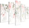 decomonkey Bilder Blumen 200x100 cm 5 Teilig Leinwandbilder Bild auf Leinwand Vlies Wandbild Kunstdruck Wanddeko Wand Wohnzimmer Wanddekoration Deko Rose Pflanzen Blätter