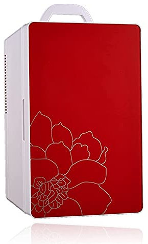 Car Mini Refrigerator,Portable Mini Refrigerator 16L Semiconductor Fridge, Compact Portable Single Door Small Personal Freezer Cool Box for Skincare, Foods, Medications, Home and Travel,Red