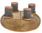 G. Wurm Adventskranz Korb aus Metall Gold 10030344