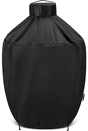 Unicook Kamado Grill Cover 80 cm, Compatible with Large Big Green Egg, Kamado Joe, Pit Boss Grills, Heavy Duty Waterproof Ceramic Grill Cover, 80 x 80 cm, Black