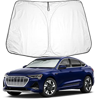 BIXUAN e-Tron 2024 Parasol Compatible con Audi E-Tron 2019 2020 2021 2022 2023 Parabrisas para el Parabrisas Delantero del Coche Cubierta del Parabrisas del Parabrisas Delantero Bloqueado Cubierta UV