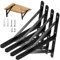 8 Stück Regalhalterungen Schwerlast-Träger 90 Grad Wand-Winkel Regalhalterung Metall Regalträger mit Schrauben Wand Regalträger Eisen Regalwinkel für Winkel Regal (20×12CM),Schwarz