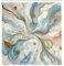 ABAKUHAUS Modern Duschvorhang, Abstrakte Wirbel Marmor Print Look Zusammensetzung mit Flecken und Boho Groovy, Stoffliches Gewebe mit Haken, 175 x 220 cm, Blasses Karamell Seemousse