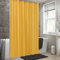PDSYCB Duschvorhang 90x190cm/BxH Gelb Goldener Stoff Plaid Vorhang Digitaldruck Polyester Dusche Anti-Schimmel & Wasserdicht & Waschbar Polyester Stoff Textil Shower Curtains waschbar, mit 12 Haken
