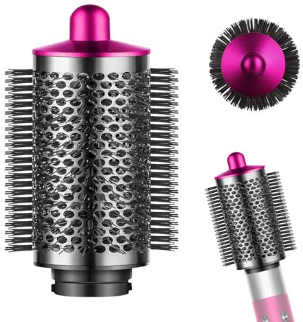 Jegehoyo Große runde Volumenbürste für Dyson Airwrap Aufsätze, Kompatibel mit Dyson Airwrap HS01 / HS05, für alle Haartypen (Rose Rot)