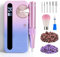 PÔZE • Ponceuse pour ongles professionnelle 35000 RPM portable et rechargeable | Sans fil, puissante, silencieuse, affichage LCD | Kit manucure/pédicure : 7 embouts + 56 bandes Emery | Maison & salon