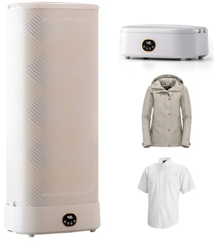 Naturalpowev Secadora portátil, Secadora eléctrica con función de Planchado a Vapor y Temporizador de 240 Minutos, Secadora a Vapor Inteligente Plegable para Ropa y Telas, rápida y fácil de Usar