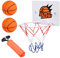 FULHANY 4 Pcs Mini Basketballkorb FüRs Zimmer, Mit Saugnapf Und Luftpumpe Mini Basketball, Kein Stanzen Erforderlich, Doppelhakenmini Hoop, Geeignet FüR Indoor Kinderspie, Mit Inflator