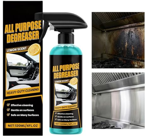 Küchen Fettentferner,2 X 120ml Allzweck Reiniger | Motorreiniger und Fettentferner Spray - Für Schnelle Fleckenentfernung Im Haus, Auto, Ofen, Herd, Kochfeld, Spüle, Schrank Und