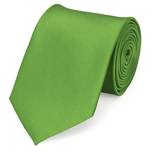 Fabio Farini - Klassische Herren Krawatte Unifarben - 8cm Breite - einfarbige und elegante Unicolor Schlipse für jeden Anlass wie Hochzeit, Konfirmation oder Business Grün Limette