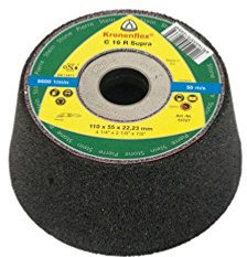 KLINGSPOR 13727A 13727 C 16 R Schleiftopf 110 x 55 x 22,23 mm gekröpft Inhalt: 6 Stück