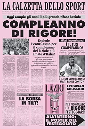 Bombo Biglietto Auguri Giornale Compleanno di un Laziale