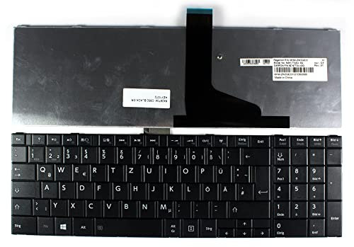 Power4Laptops Deutsch Schwarz kompatible Ersatz Tastatur kompatibel mit Toshiba Satellite C850-161