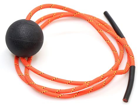 Tiger Tail Ball 1,7 Schaumstoff-Rollerball + 55-Zoll-Schnurseil – Tiefenmassageball: Füße, Beine, Nacken, Rücken – Muskelkater lindern