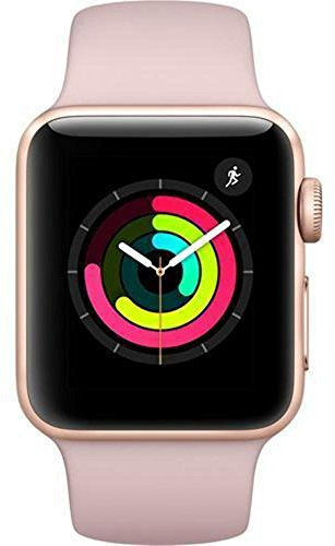 Apple Watch Series 3 (38mm, Gold Aluminum Case with Pink Sand Sport Band - GPS Only) (Renewed)